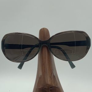 Catherine Deneuve Silver/ Gray Oval Sunglasses